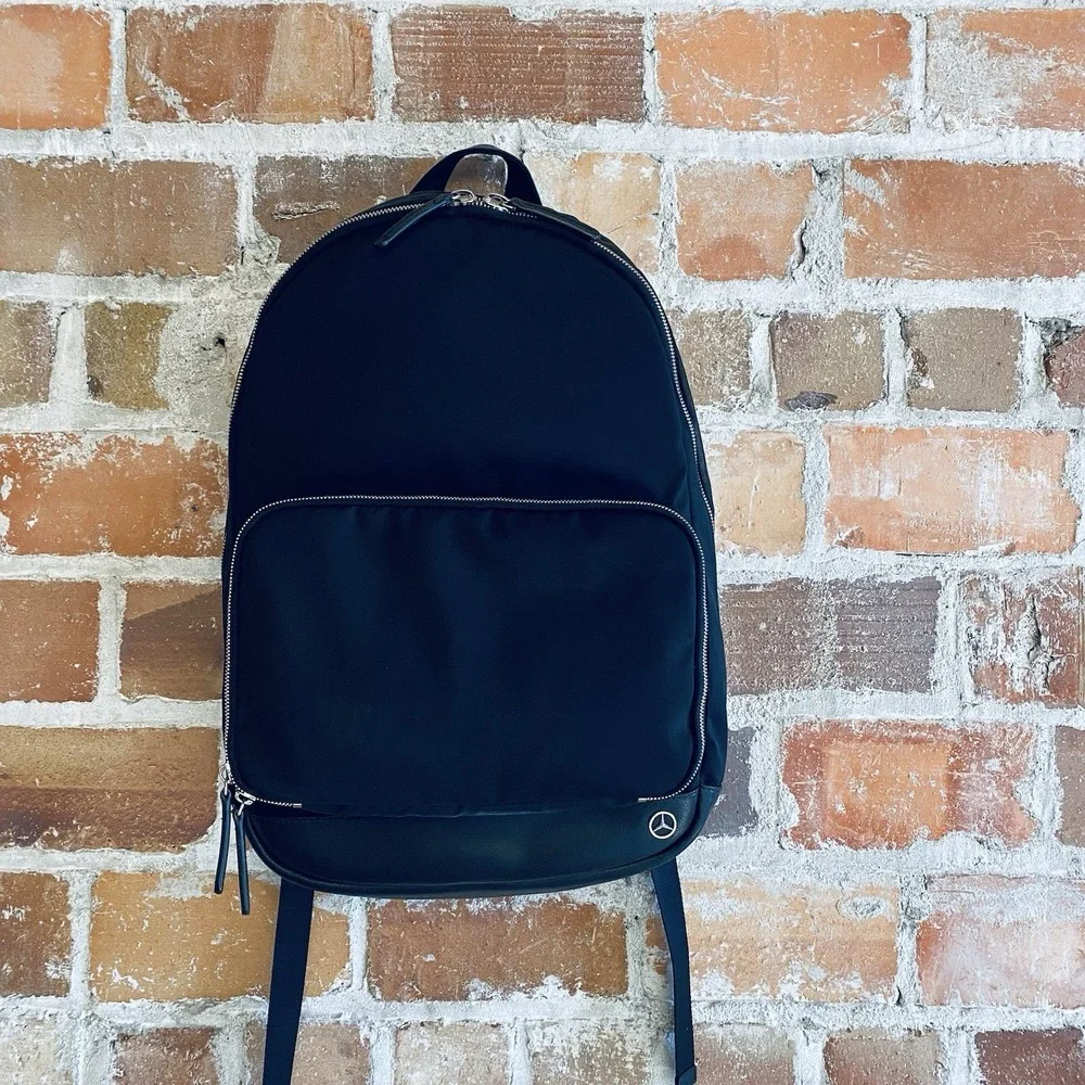 Haerfest x Mercedes Benz Limited Edition Black Nylon Leather Travel Backpack